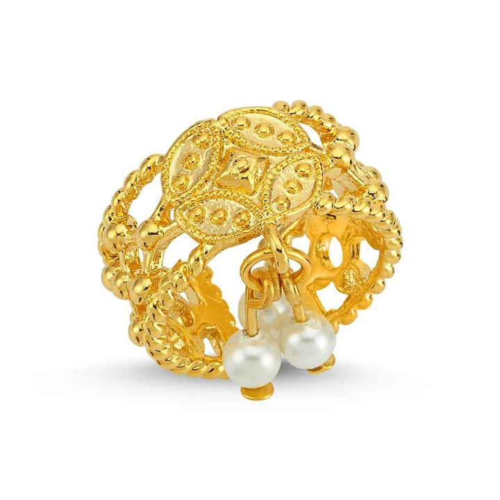 Triple Pearl Ring